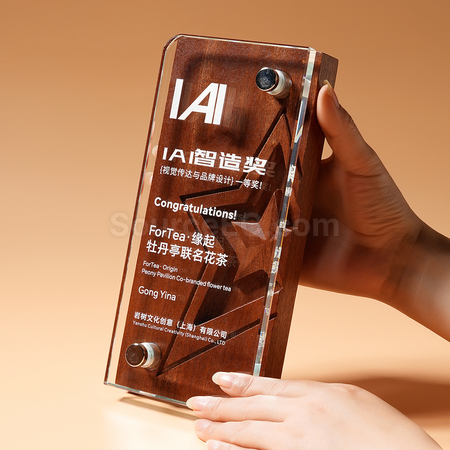 Customization Wood Crystal Trophy Promotional Products