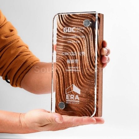 Customization Wood Crystal Trophy Promotional Products