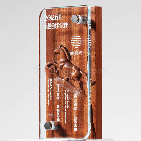 Customization Wood Crystal Trophy Promotional Products