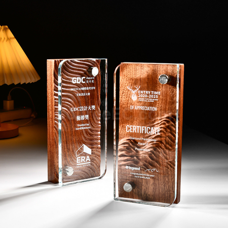 Customization Wood Crystal Trophy Promotional Products