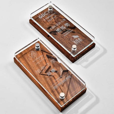 Customization Wood Crystal Trophy Promotional Products