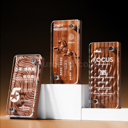 Customization Wood Crystal Trophy Promotional Products
