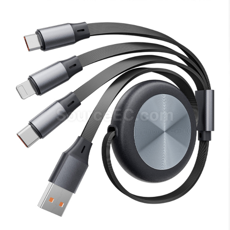 Customization 3 in 1 Retractable Charging Cable Promotional Products