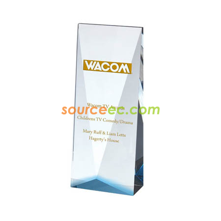 Customization Blue Crystal Trophy Promotional Products
