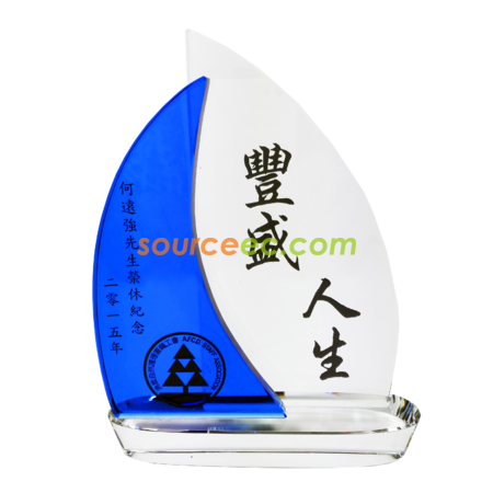 Customization Blue Crystal Trophy Promotional Products