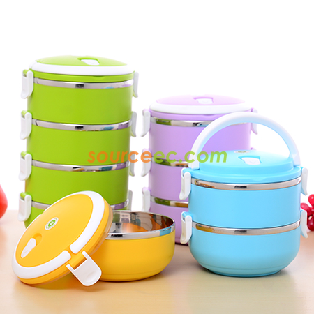 Customization Two-layer Stainless Steel Insulation  Lunch Box Promotional Products