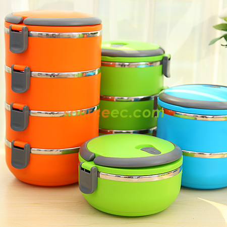 Customization Two-layer Stainless Steel Insulation  Lunch Box Promotional Products