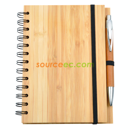 Customization Bamboo Notebook With Pen Promotional Products