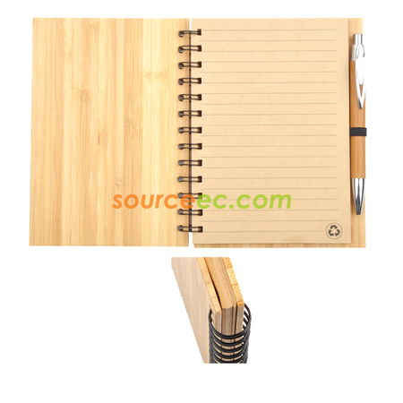 Customization Bamboo Notebook With Pen Promotional Products