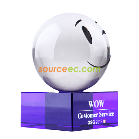 Customization Smile Crystal Blocks Promotional Products