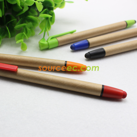 Customization Recycled Paper Stylus With Ballpoint Pen Promotional Products