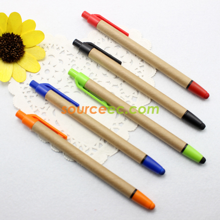 Customization Recycled Paper Stylus With Ballpoint Pen Promotional Products