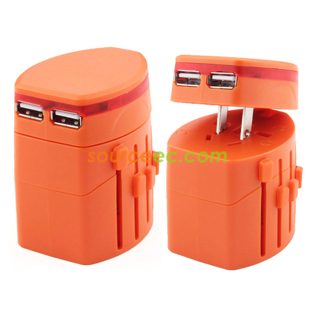Customization  Universal Travel Adapter with USB Promotional Products