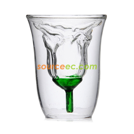 Customization 180ML Pyrex Rose Glass Cup Promotional Products