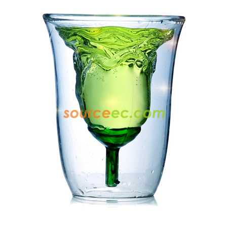 Customization 180ML Pyrex Rose Glass Cup Promotional Products