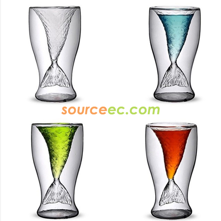 Customization 180ML Pyrex Fishtail Glass Cup Promotional Products