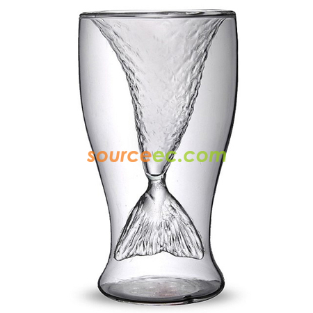 Customization 180ML Pyrex Fishtail Glass Cup Promotional Products