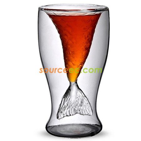 Customization 180ML Pyrex Fishtail Glass Cup Promotional Products
