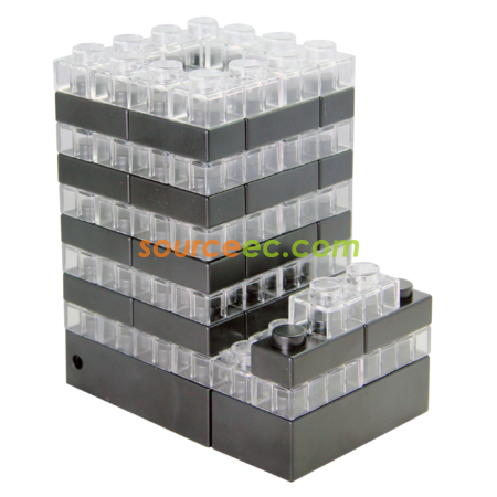 Customization Gattola 3-In-1 Small Brick Pen Holder, With Light Effect Promotional Products