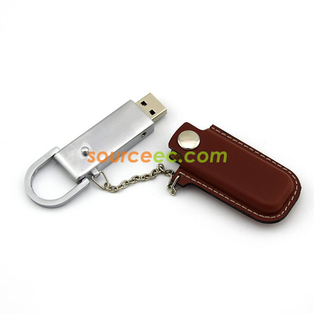 Customization PU Leather USB Thumb Drive 4GB Promotional Products
