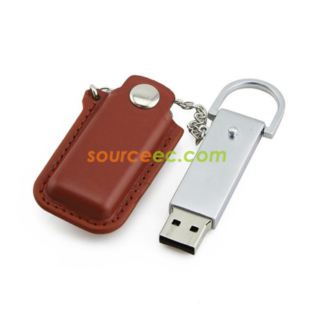 Customization PU Leather USB Thumb Drive 4GB Promotional Products