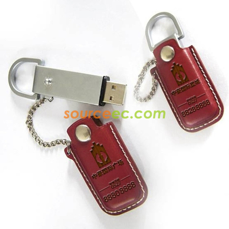 Customization PU Leather USB Thumb Drive 4GB Promotional Products