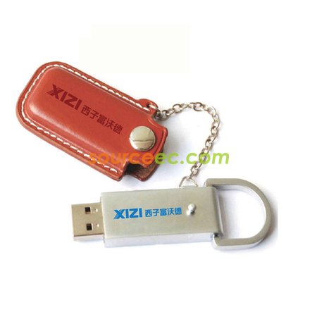 Customization PU Leather USB Thumb Drive 4GB Promotional Products