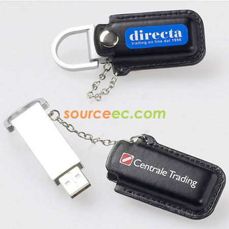 Customization PU Leather USB Thumb Drive 4GB Promotional Products