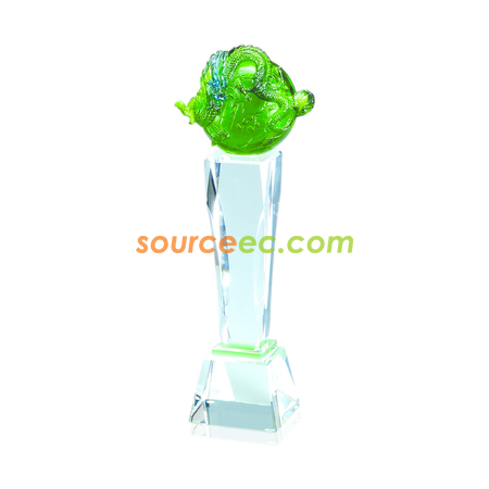 Customization Colored Glaze Crystal Trophies Promotional Products
