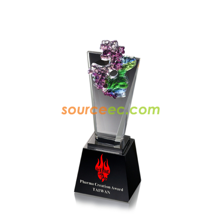 Customization Colored Glaze Crystal Trophies - Outlook Promotional Products
