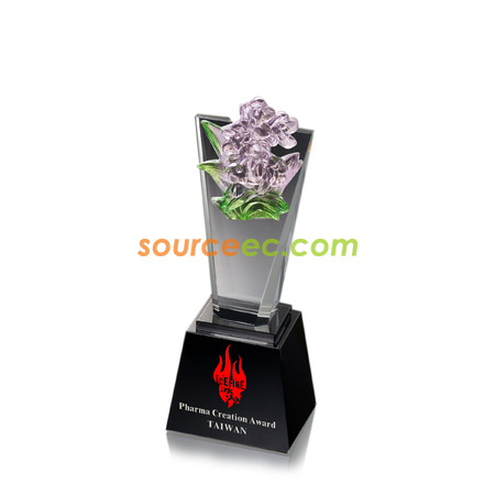 Customization Colored Glaze Crystal Trophies - Outlook Promotional Products