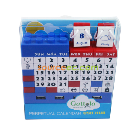 Customization Gattola Perpetual Calendar Usb Hub Promotional Products
