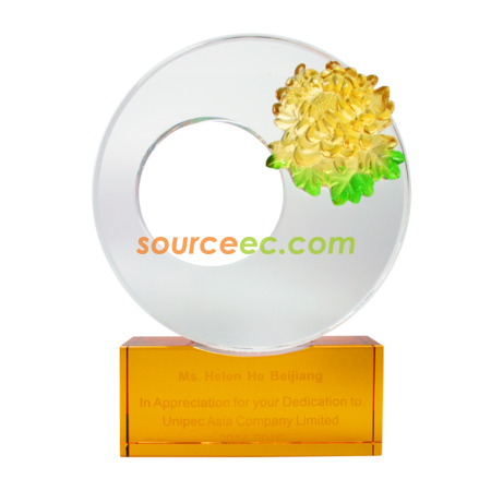Customization Colored Glaze Crystal Trophies Promotional Products