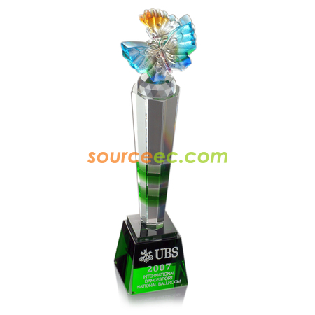 Customization Colored Glaze Crystal Trophies Promotional Products