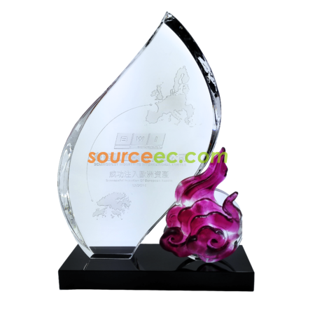 Customization Colored Glaze Crystal Trophies Promotional Products