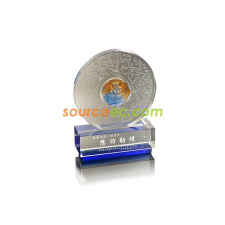 Customization Colored Glaze Crystal Trophies Promotional Products