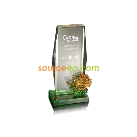 Customization Colored Glaze Crystal Trophies Promotional Products