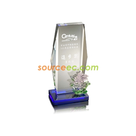 Customization Colored Glaze Crystal Trophies Promotional Products