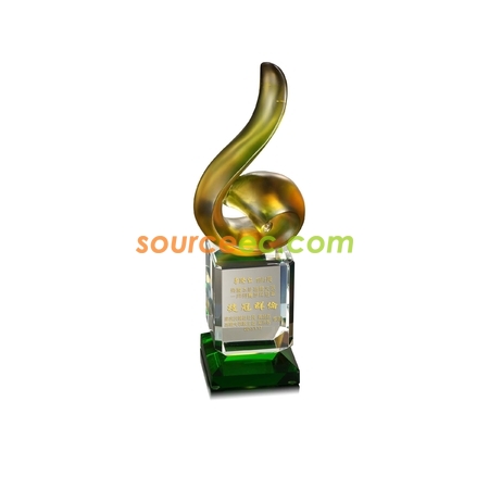 Customization Colored Glaze Crystal Trophies Promotional Products