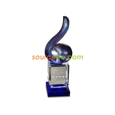 Customization Colored Glaze Crystal Trophies Promotional Products