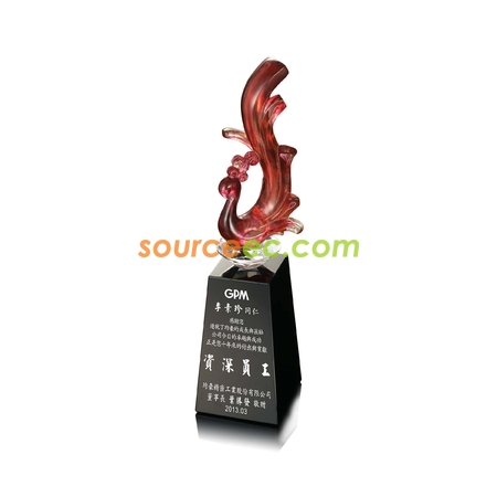 Customization Colored Glaze Crystal Trophies Promotional Products