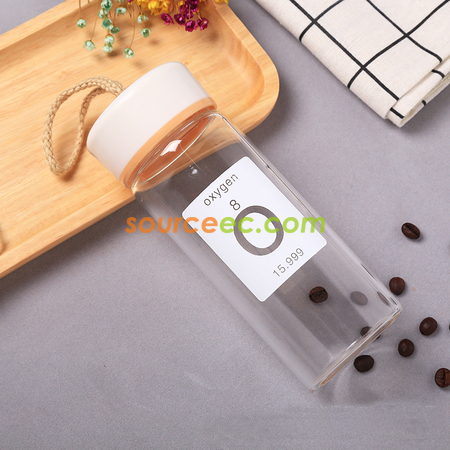 Customization 400ML Wood Grain Glass Promotional Products
