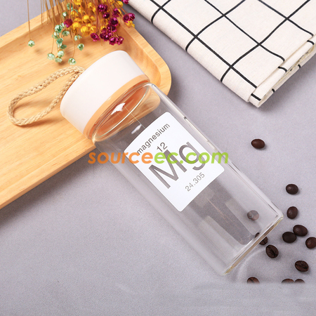 Customization 400ML Wood Grain Glass Promotional Products
