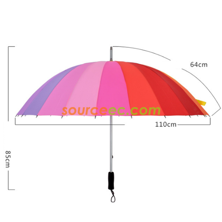 Customization 24 Colors Straight Umbrella Promotional Products