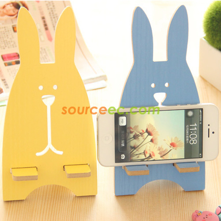 Customization Wooden Rabbit Mobile Phone Holder Promotional Products