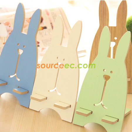 Customization Wooden Rabbit Mobile Phone Holder Promotional Products