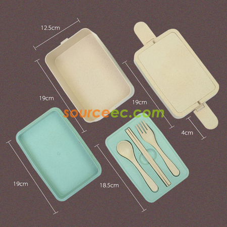 Customization 300ML Wheat Straw Lunchbox Promotional Products