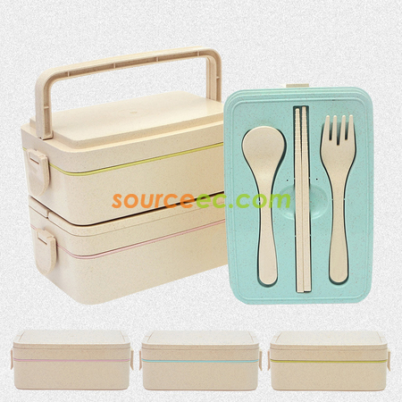 Customization 300ML Wheat Straw Lunchbox Promotional Products