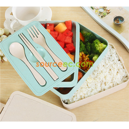 Customization 300ML Wheat Straw Lunchbox Promotional Products