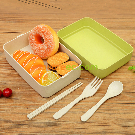 Customization 300ML Wheat Straw Lunchbox Promotional Products